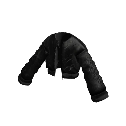 MARCHÉE - Noir Collarless Leather Bomber Jacket