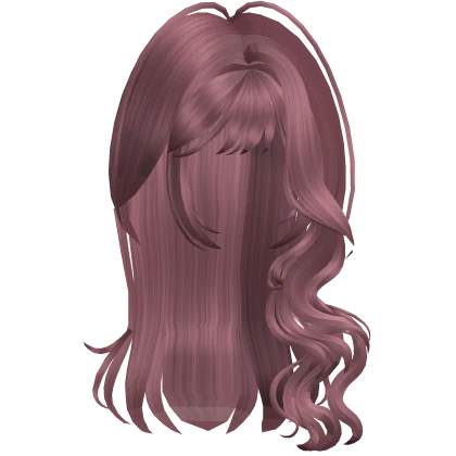 Curly Kawaii Side Swept Hair in Red 