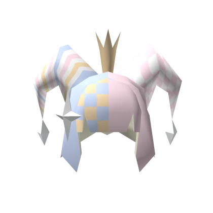 🎈💖Low poly pink jester hair