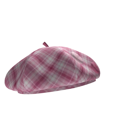 igari pink twee beret hat