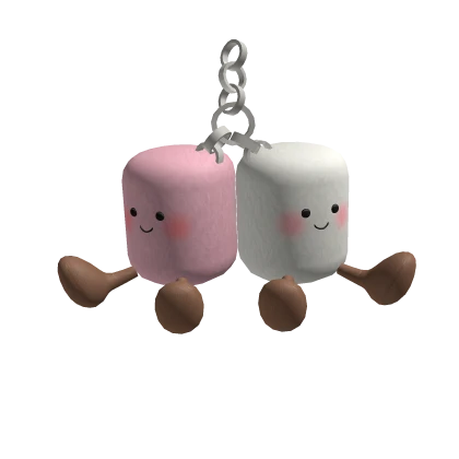 ♡ fluffy marshmallow plushie keychain