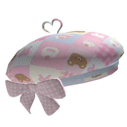 igari pink bear cottage twee mori kei soft beret