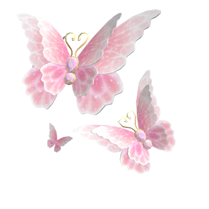 Pink Butterfly Hair Clips