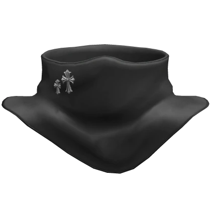 Goth Chrome Black Face Mask