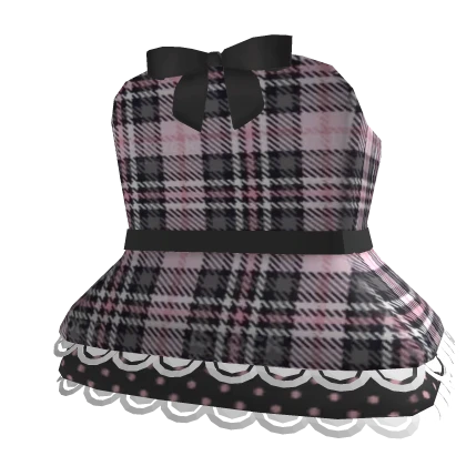Cute pink and grey plaid dress 3.0