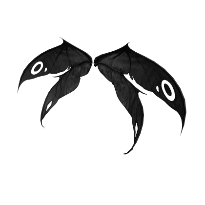 Black Halloween Demon Moth Wings V01