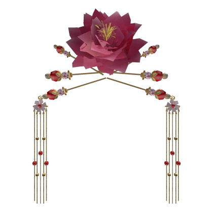 Traditional Flower Headpiece | 绯露华 Fei Lu Hua