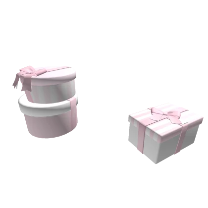 ୨୧: kawaii christmas presents in pink & white