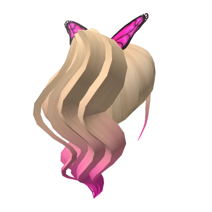 Anime Butterfly Ponytail Blonde to Pink