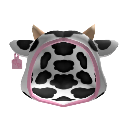 Cute Pink Cow Hood