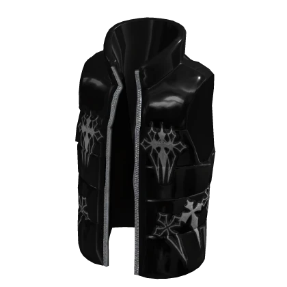 cross puffer vest