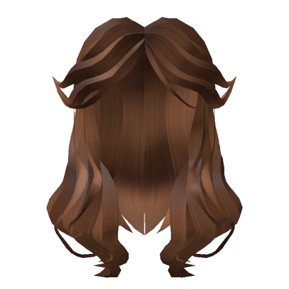 Brown Aesthetic Floof Wavy Hair