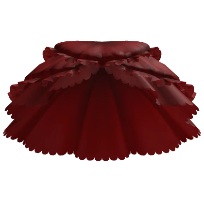 Ruffled Red Princess Skirt
