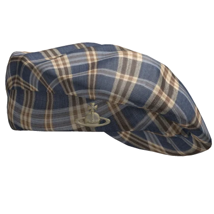 🌌Cute & Trendy Blue Plaid Y2K Emo Vivi Beret🌌