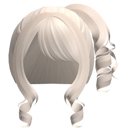 ♡꒰ curly beige blonde princess doll side pigtail