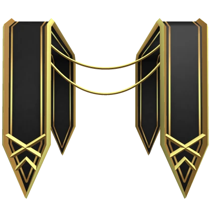 1.0 Royal decorative front pieces - black/gold 