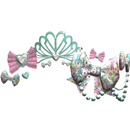 Tokidoki Gyaru Bows Shiny Tiara Pearls Y2K Kawaii