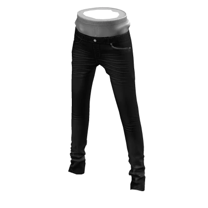 courtside - denim pants [black]