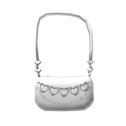 Dazzling Heart Purse White