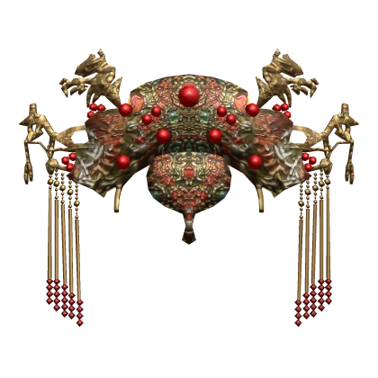 Red Traditional Headpiece