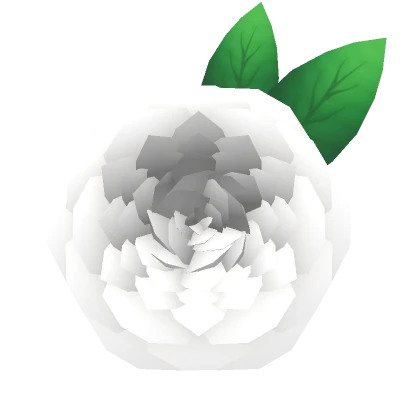 White Camellia Rose Hair Pin