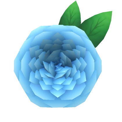 Blue Camellia Rose Hair Pin