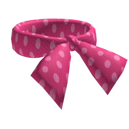 ♡ cute pink igari polka dot neck scarf