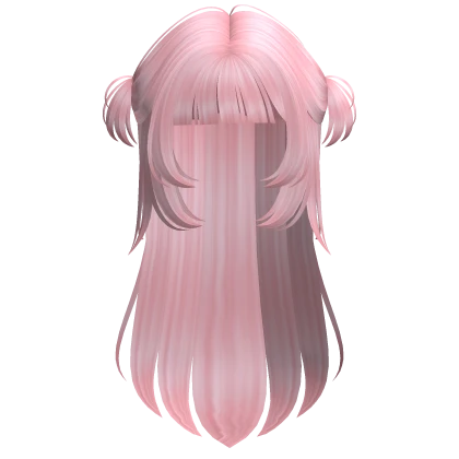 Mini Pigtails Hime Cut (Pink)