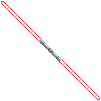 Holdable Red Dual-Bladed Laser Saber Sword
