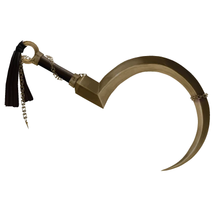[1.0 Left] Gold Sickle Chained Khopesh