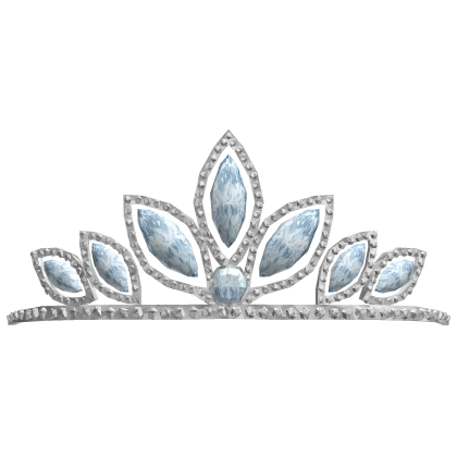 Silver Elegant Blue Diamond Marquise Tiara