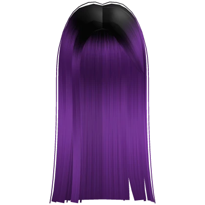 Long Purple Straight Popular Trendy Girl Hime Hair
