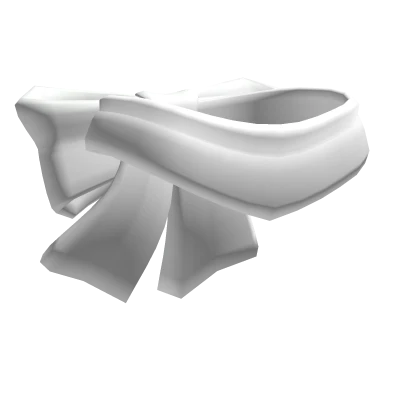 White Bow Scarf (Backwards)