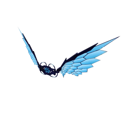 Glitching Blue Mecha Honey Bee Honeycomb Wings