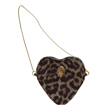 𝓢 |  Kurt Crossbody Cheetah Print Heart Purse