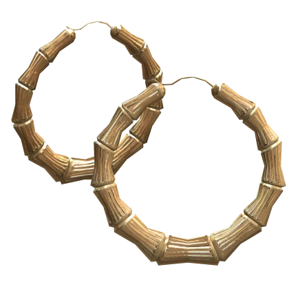 Gold Bougie Bamboo Earring Hoops