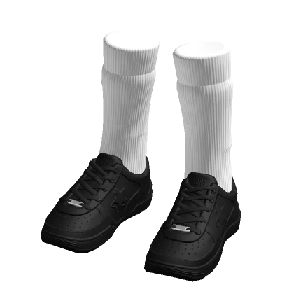 Black Sneakers with White Socks