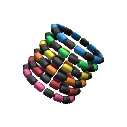 Scene Kandi (RIGHT) Rainbow Decora Emo Bracelet 