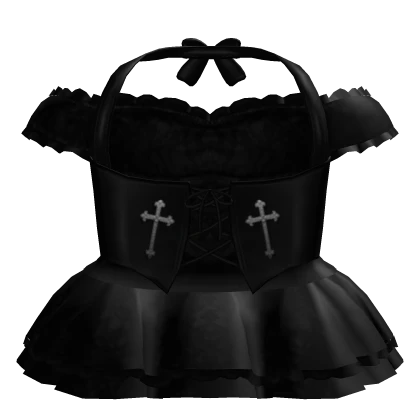 ♡ ⋮ Gothic Sweetheart Dress In Black