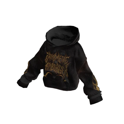 MARCHÉE - Washed Brown Fan-Parody Boxy Hoodie