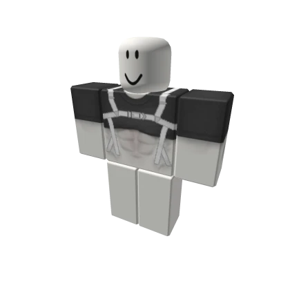 ♣🛑 Abs shirt Black w Belts Alt