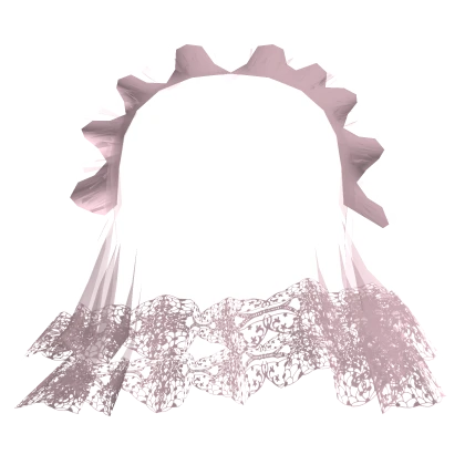 Pink Ruffled Veil