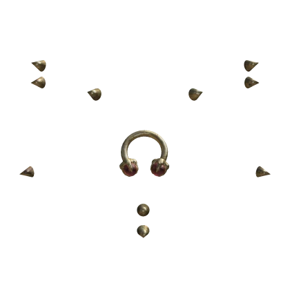 golden mythical dragon piercing set