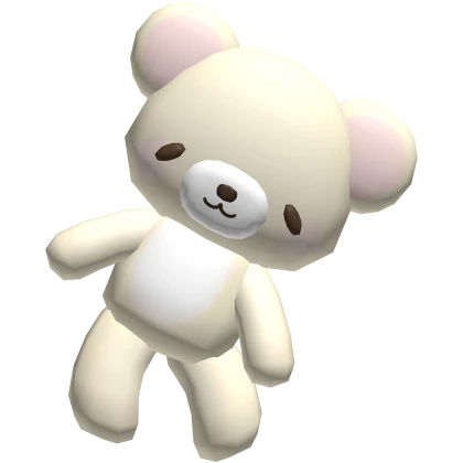 ꒰♡꒱ kawaii sleepy cream bear back plushie