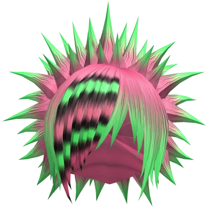 Rebel Spike Rockstar Scene Hair Pink Green