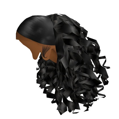 Curly Sleek Middle Part [Black]
