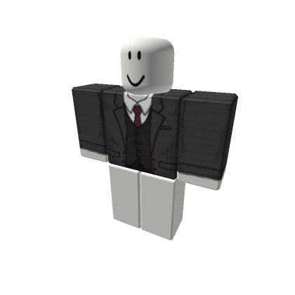 Detective Grey Suit w Red Tie | Vest [+]