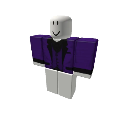 Purple Suit with Black Collar | Vest [+]