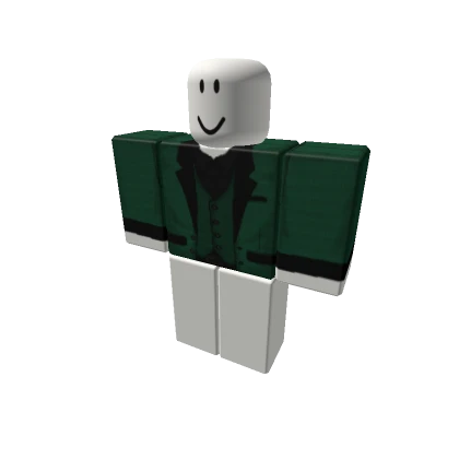 Green Suit with Black Collar | Vest [+]