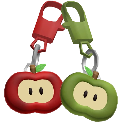 igari cute apple keychain mori kei red green 🍎🍏